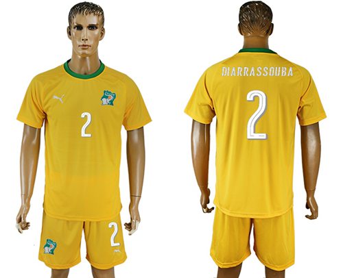 Cote d'lvoire #2 Diarrassouba Home Soccer Country Jersey - Click Image to Close